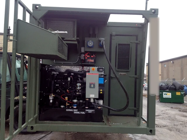 Deployable mobile office — equipment and installation detail