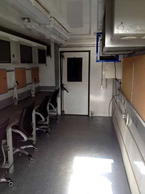 Deployable mobile office — equipment and installation detail